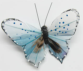 Schmetterling 70mm hellblau